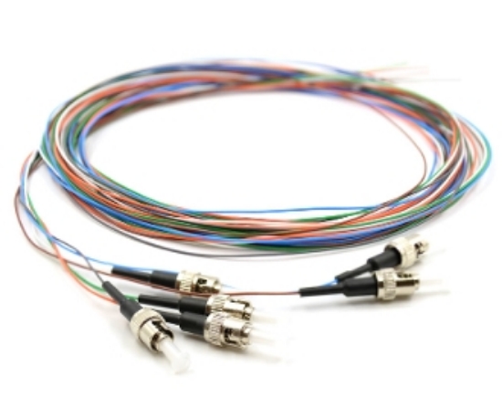 6 Fiber ST/UPC Fiber Optic Pigtail, Singlemode