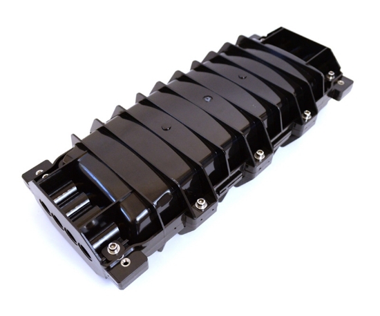 72 Fiber, Inline Splice Enclosure, 8 Port, 2 Tray 72 Fiber, Inline Splice Enclosure, 8 Port, 2 Tray