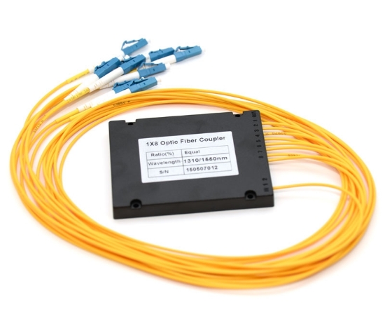 1x8 PLC Fiber Optic Splitter in ABS Box