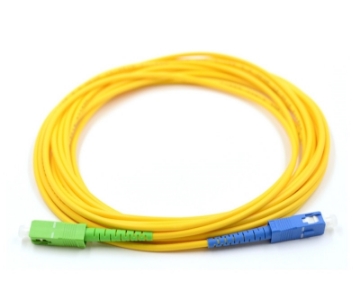 Show details for SC/UPC to SC/APC Simplex Fiber Optic Patch Cable - 9/125µm Singlemode OS2 - 3mm Yellow PVC Rated Jacket SC to SC/APC, Simplex, Singlemode Fiber Optic Patch Cable