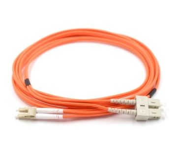 Show details for LC/UPC to SC/UPC Duplex Fiber Optic Patch Cable - 62.5/125µm Multimode OM1 - 3mm Orange PVC Rated Jacket LC to SC Duplex Multimode 62.5 Fiber Optic Patch Cable