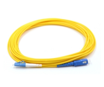 Show details for LC/UPC to SC/UPC Simplex Fiber Optic Patch Cable - 9/125µm Singlemode OS2 - 3mm Yellow PVC Rated Jacket LC/UPC to SC/UPC Simplex Patch Cable, Singlemode