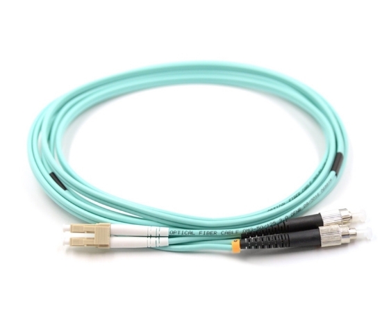 LC to FC Duplex OM3 Multimode Fiber Optic Patch Cable