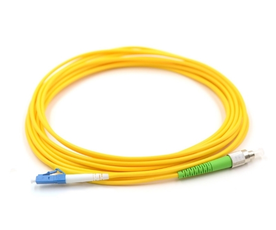 LC to FC/APC, Simplex, Singlemode Fiber Optic Cable