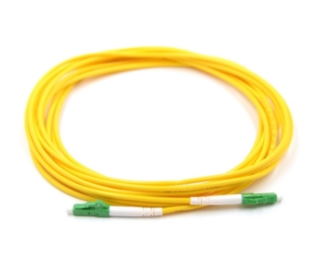 Show details for LC/APC to LC/APC Simplex Fiber Optic Patch Cable - 9/125µm Singlemode OS2 - 3mm Yellow PVC Rated Jacket LC/APC to LC/APC, Simplex, Singlemode Fiber Optic Cable