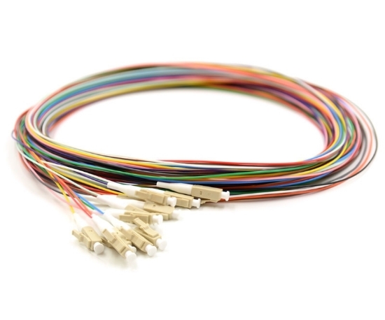 3m, 12 Fiber LC Pigtail, Multimode, OM1