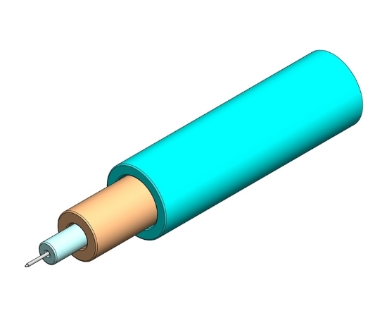 2mm Simplex Multimode OM3 Cable, Aqua (PVC)