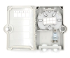 4 Fiber Wall Mountable Termination Box - 2 Input Glands - Splice Tray Included