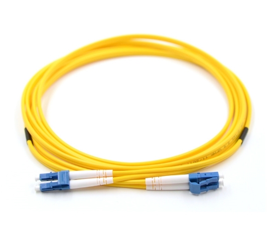 LC/UPC to LC/UPC Duplex Fiber Optic Cable, Singlemode