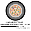 48 Fiber Armored Indoor/Outdoor Tight Buffered Cable - Multimode OM1 - Plenum Rated