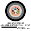 24 Fiber Armored Indoor/Outdoor Tight Buffered Cable - Multimode OM1 - Plenum Rated