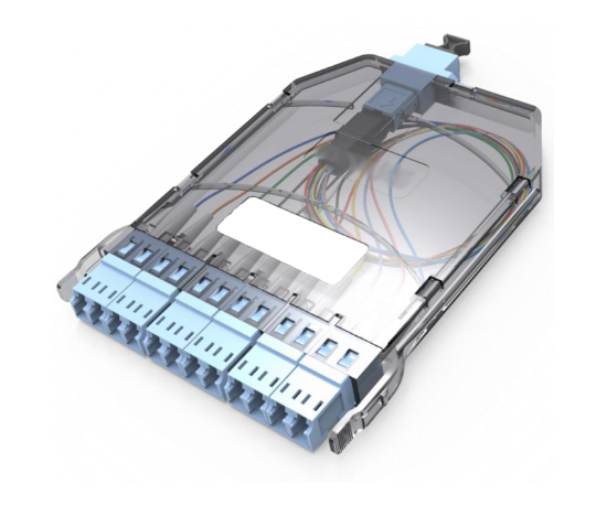 12 Fiber Ultra High Density MPO Cassette for HD Series Patch Panels - 50/125µm Multimode OM3