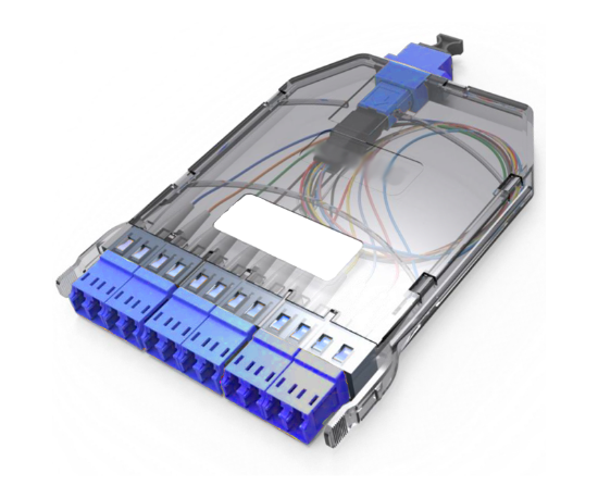 12 Fiber Ultra High Density MPO Cassette for HD Series Patch Panels - 9/125µm Singlemode OS2