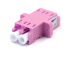Magenta LC Duplex Adapter with Flange