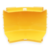 Top view of FiberTrack™ 45° Inner Elbow 120mm Cable Runner