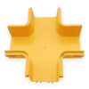 FiberTrack™ 4-Way 120mm Cable Runner Yellow ABS
