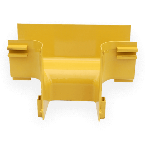 FiberTrack™ Vertical T 120mm Cable Runner Yellow ABS