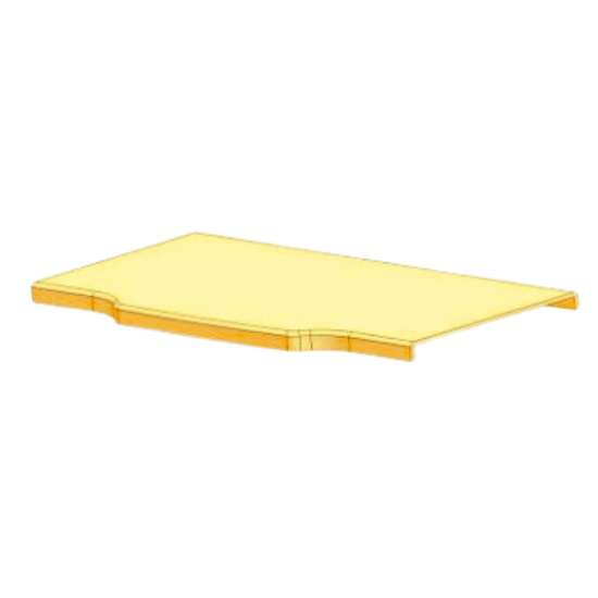 FiberTrack™ Vertical T Cover 120mm Cable Runner Yellow ABS