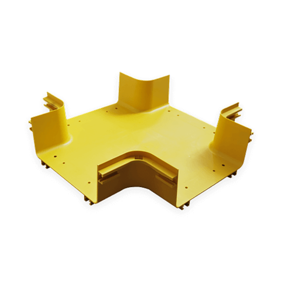 FiberTrack™ 4-Way 240mm Cable Runner Yellow ABS