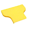 FiberTrack™ 240mm to 120mm Transitional Straight Port Cover Component Cable Runner Yellow ABS