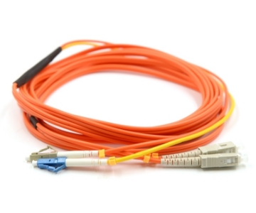 Show details for SC/UPC (Plant Side) to LC/UPC (Equipment Side) Duplex Fiber Optic Mode Conditioning Patch Cable - 62.5/125µm Multimode OM1 - 3mm Orange PVC Rated Jacket SC to LC Mode Conditioning Cable