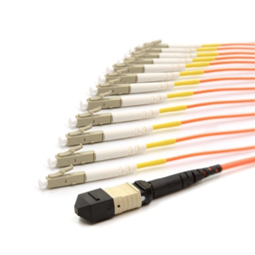 Show details for 12 Fiber MPO/UPC Standard Male to (x12) LC/UPC - 62.5/125µm Multimode OM1 - Micro Distribution Orange Plenum - 0.5 Meter Breakout Length using 2mm Tubing Picture of 12 Fiber MPO/UPC Standard Male to (x12) LC/UPC - 62.5/125µm Multimode OM1 - Micro Distribution Orange Plenum - 0.5 Meter Breakout Length using 2mm Tubing