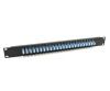 19" 1U Panel with 24 Duplex LC Blue Adapters