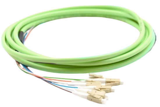 6 Fiber LC Fiber Optic Pigtail, Multimode OM5