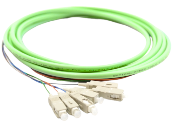6 Fiber SC Fiber Optic Pigtail, Multimode OM5