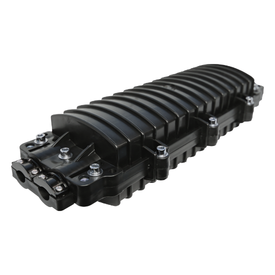 Picture of 72 Fiber Optic Outdoor Horizontal Splice Closure – 3 Splice Trays Included – 4 Ports at 20mm