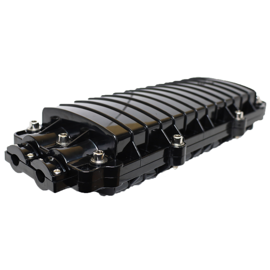 Picture of 24 Fiber Optic Outdoor Horizontal Splice Closure – 1 Splice Tray Included – 4 Ports at 20mm