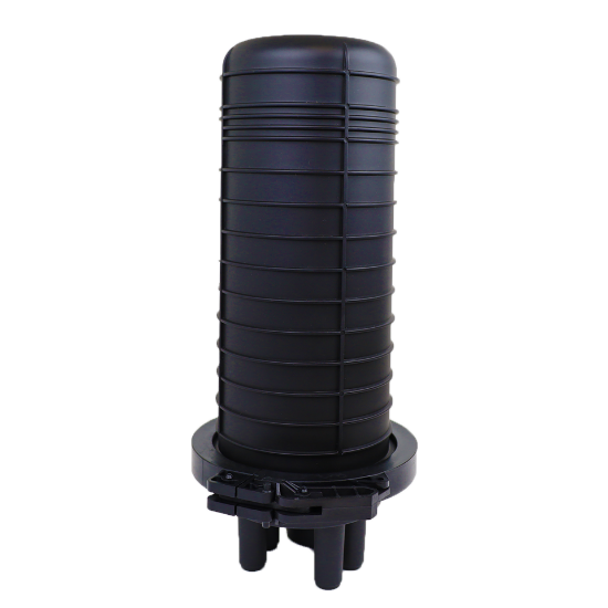 Picture of 96 Fiber Outdoor Vertical Splice Enclosure - 4 Splice Trays Included - 5 Ports at 25mm (x1) and at 19mm (x4)