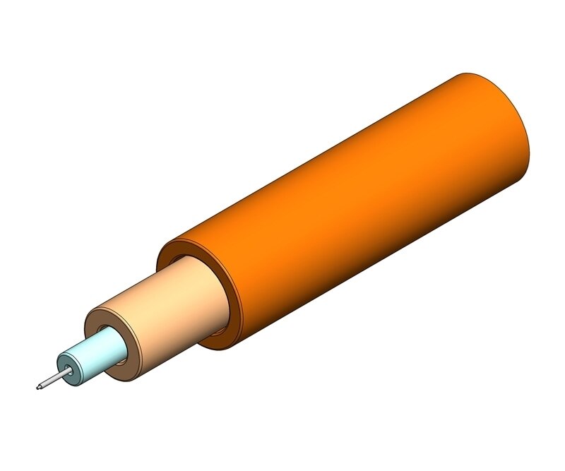 2mm Simplex Fiber Optic Cable - 62.5/125µm Multimode OM1 - Orange