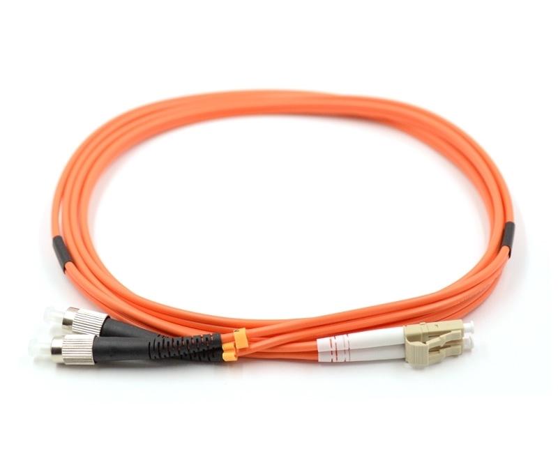LC/UPC to FC/UPC Duplex Fiber Optic Patch Cable - 62.5/125µm