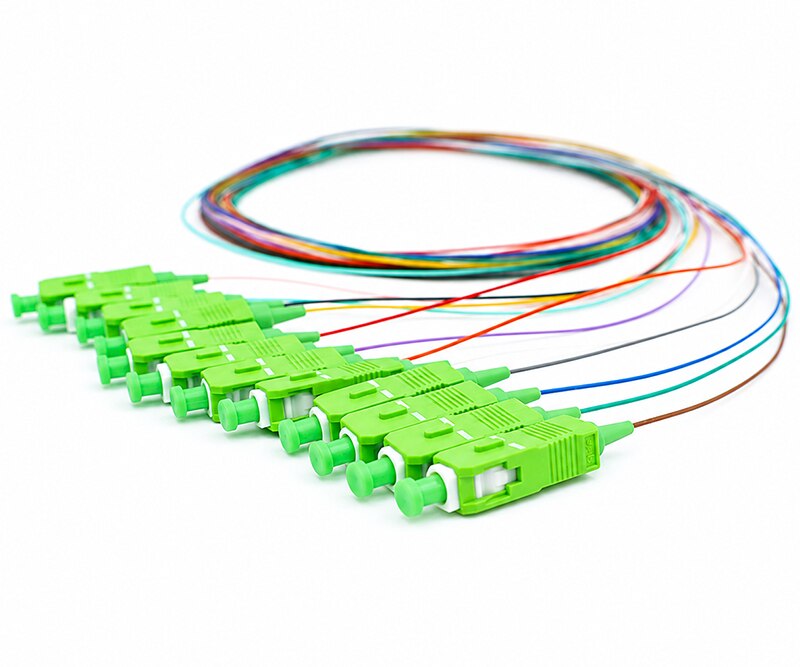 12 Fiber SC/APC Pigtail - 9/125µm Singlemode OS2 - Multi-Colored
